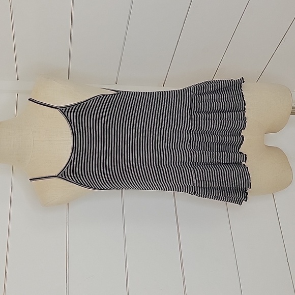 American Eagle Outfitters Tops - AMERICAN EAGLE OUTFITTERS small black & white striped peplum tank top